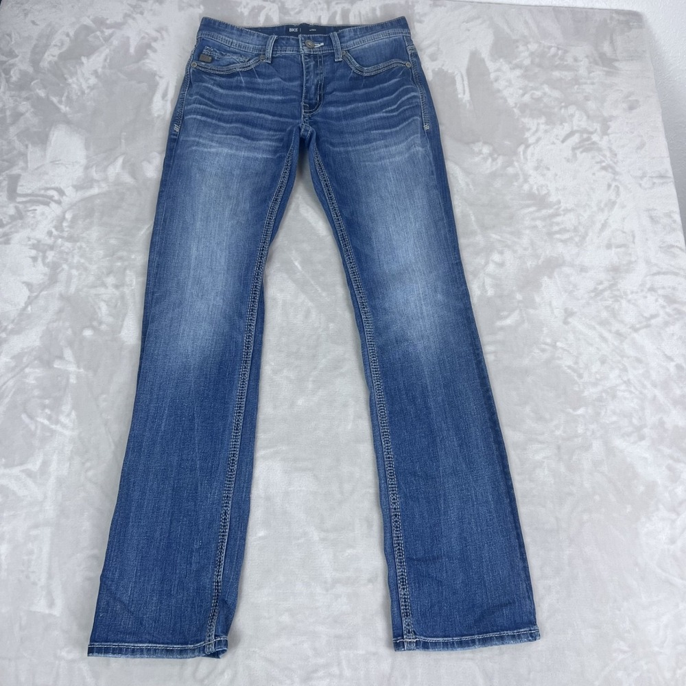 Buckle BKE Aiden Jeans Mens 30x34 Blue Denim Straight Workwear Whisker Western